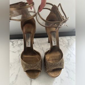 Jimmy choo bronze heels
